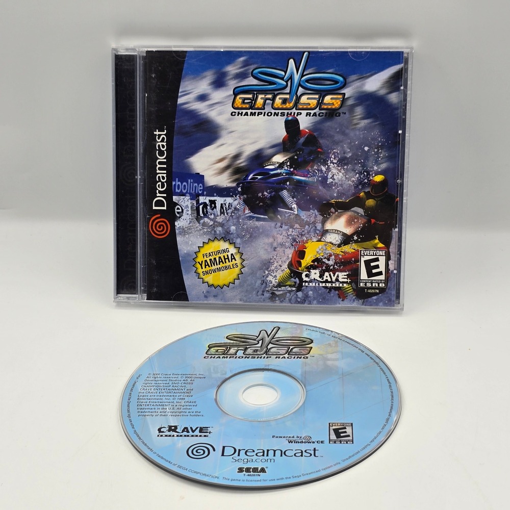Sega Sno-Cross Championship Racing Dreamcast NTSC Yamaha Snowmobile Racing Game